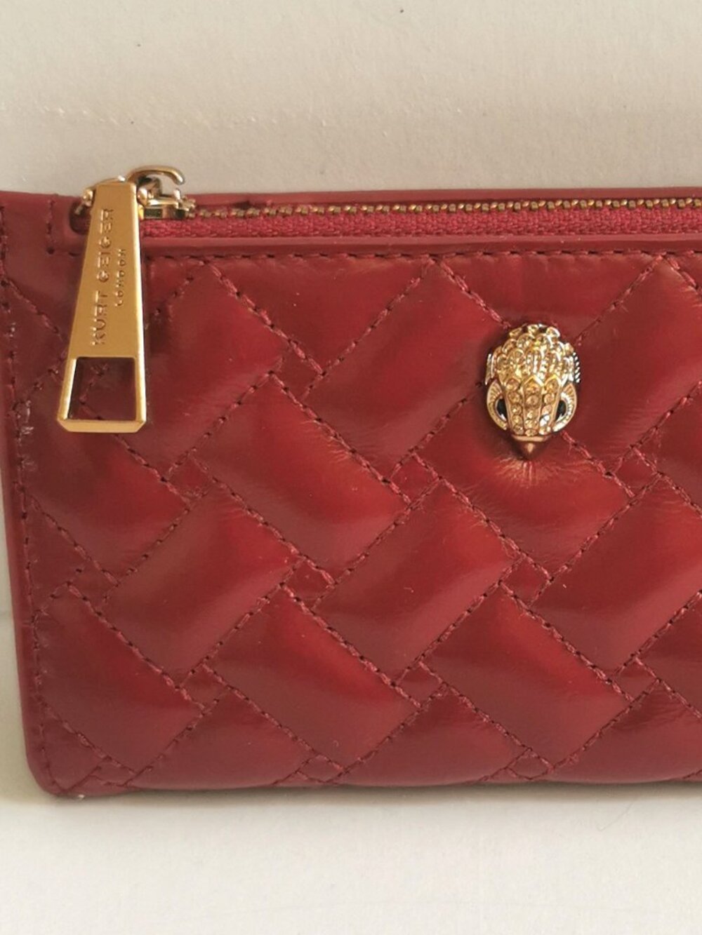 Kurt Gieger London Red Quilted BiFold Wallet